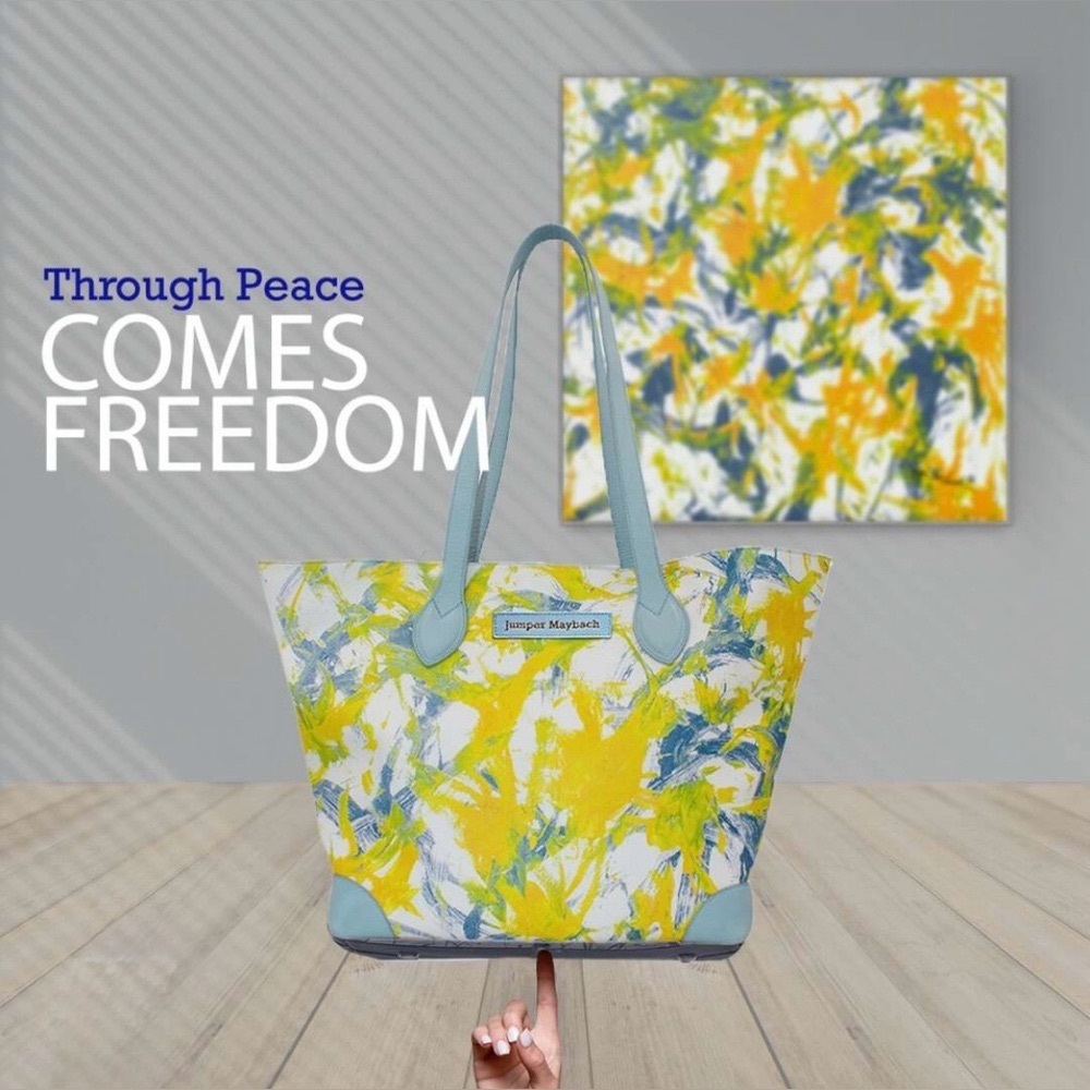 Jumper Maybach/Ben Workman Houston Artist Through Peace Comes Freedom Tote